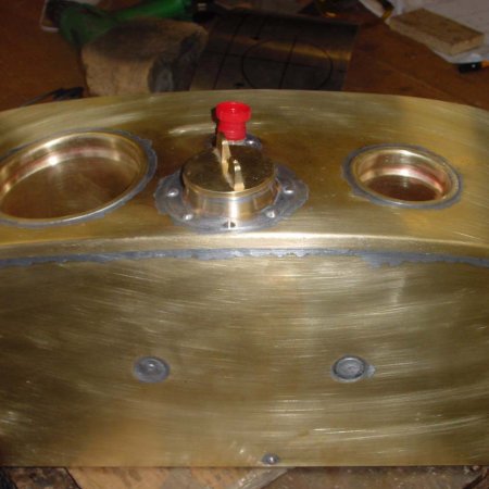 Finished Emrgency Tank Note Holes For Main Tank Filler And Gauge Flange