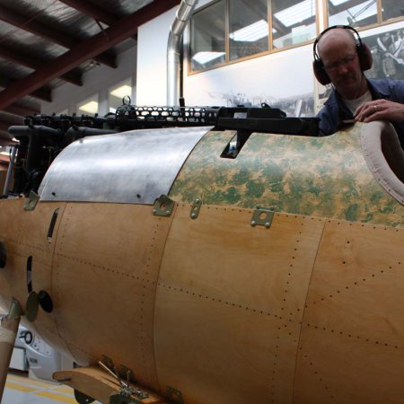 Mike Works On Coaming Padding For Cockpit