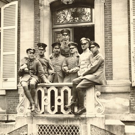 169 German Officers On Steps